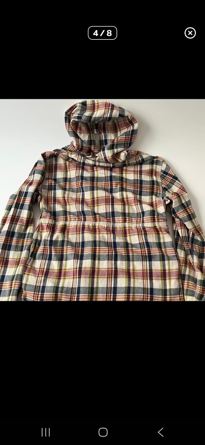 노스페이스 나나미카 퍼플라벨 체크 후드집업 L 상품이미지4