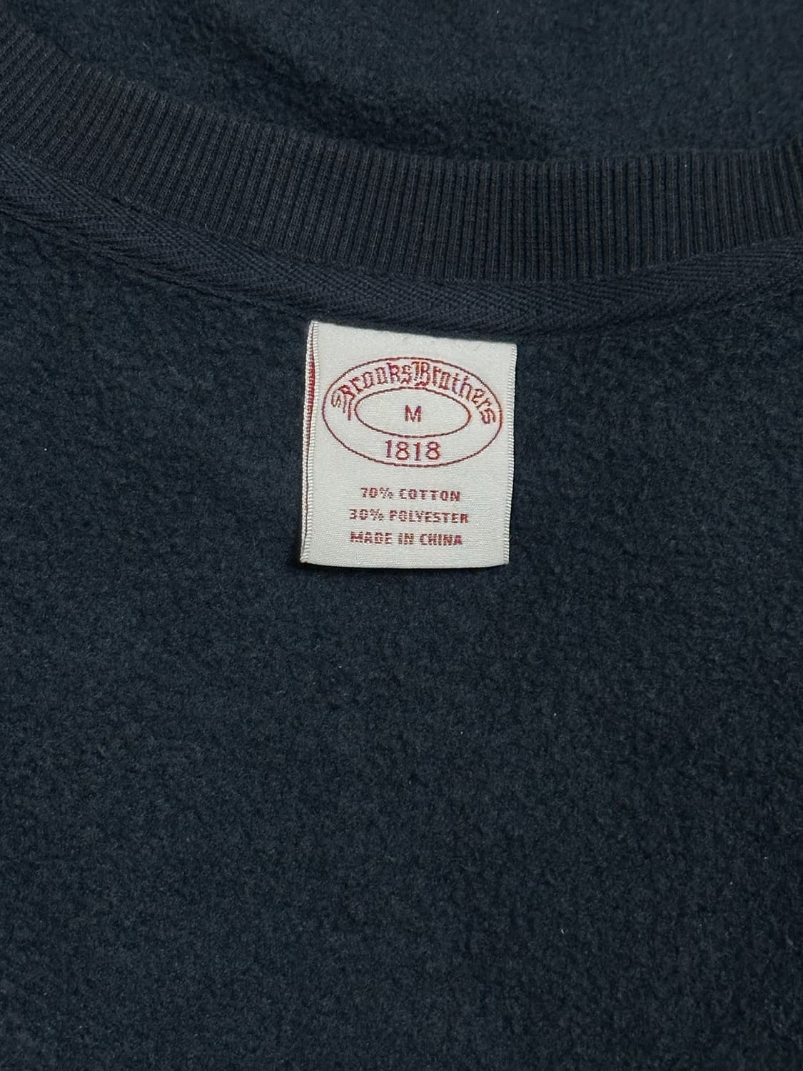 새상품급) 브룩스브라더스 크루넥 기모 맨투맨 네이비/M/100 상품이미지5