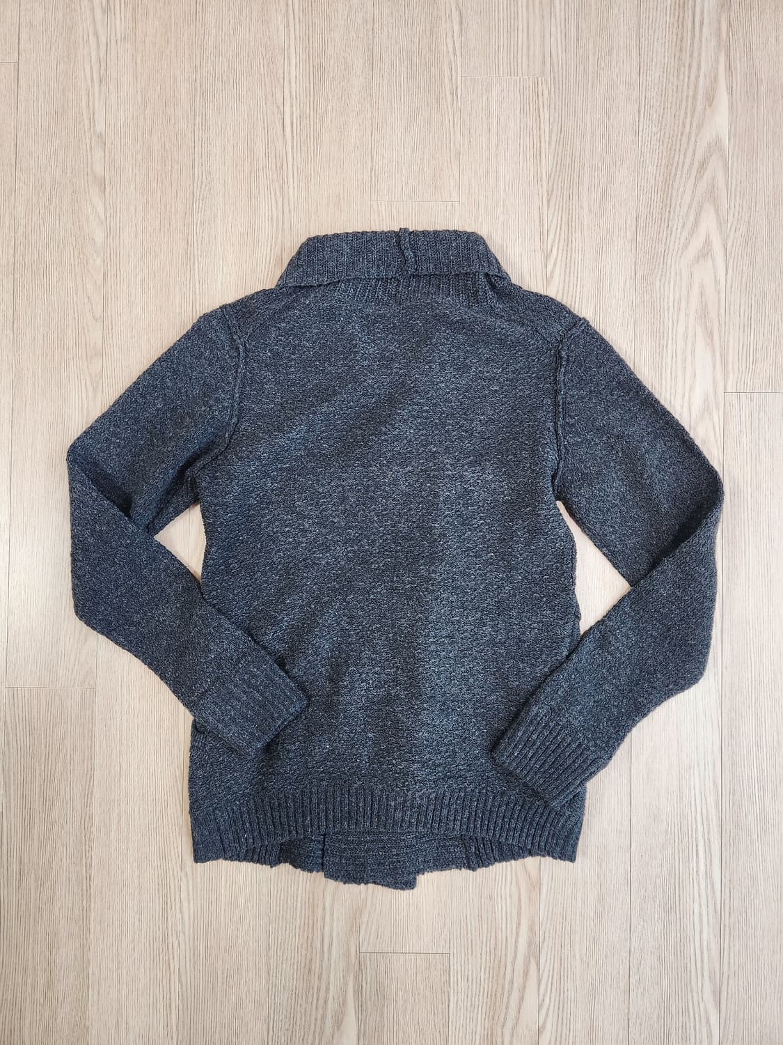 LEFTY 차콜 그레이 울 더플 카디건 상품이미지5