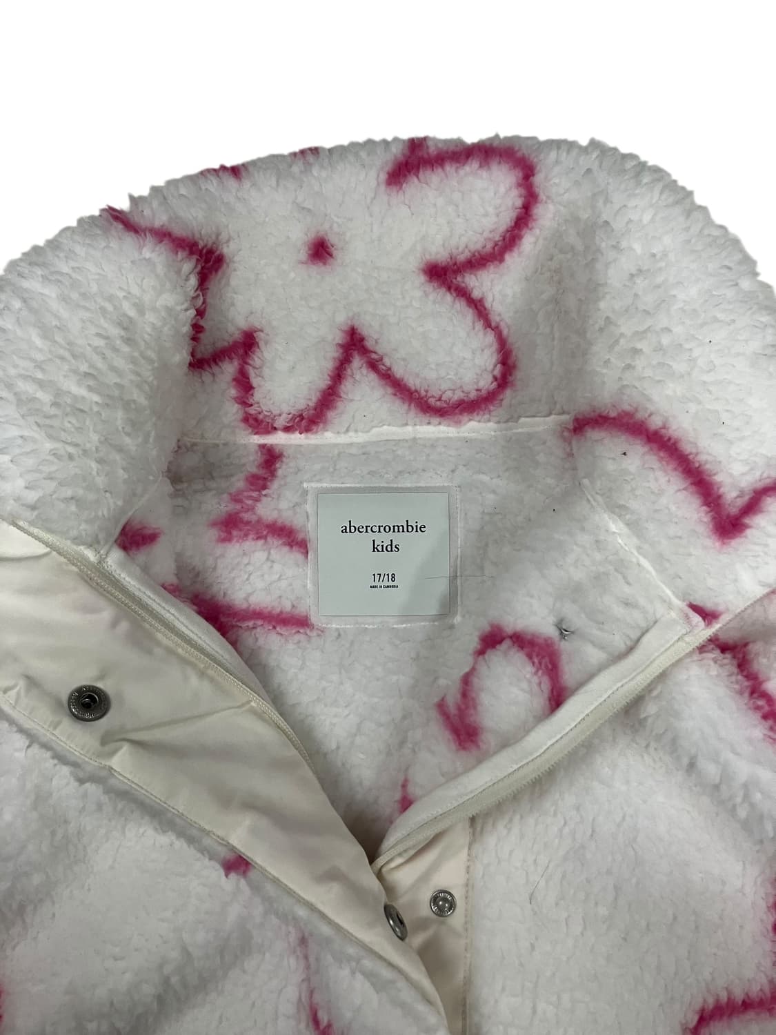 아베크롬비 플라워 패턴 플리스 집업 키즈 17/18 상품이미지2