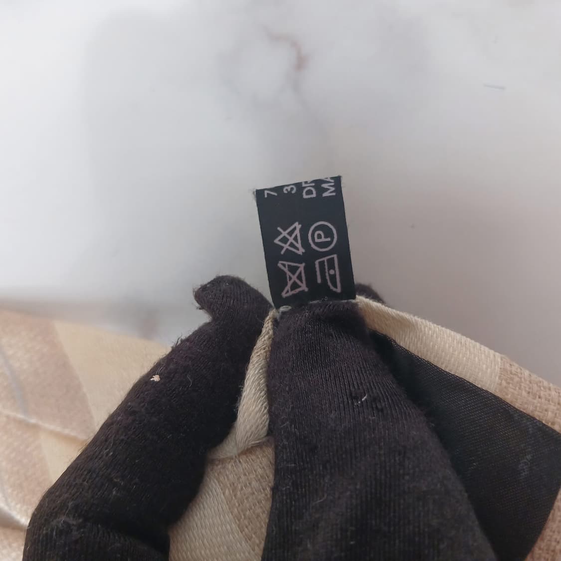 세루티 린넨 베이지 스트라이프 넥타이 9.4cm A등급 A19665 상품이미지4