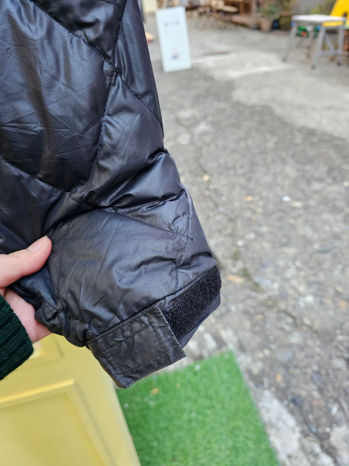 Bear U.S.A 차콜블랙 아가일 2WAY 다운 경량패딩 상품이미지8