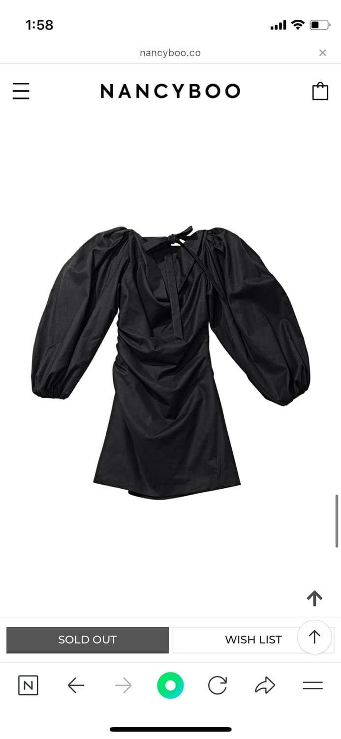 낸시부 볼륨 퍼프 슬리브 드레스 상품이미지4