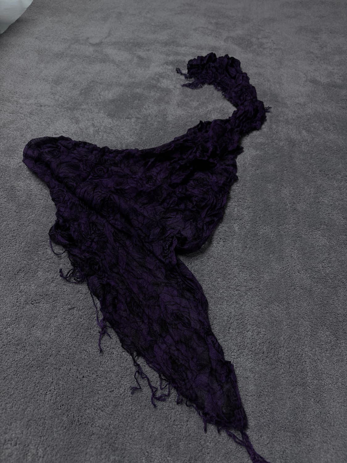 Vintage V-kei,punk Dark purple scarft 상품이미지1