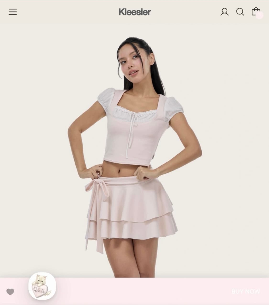 Romance layered top, Pink 상품이미지1