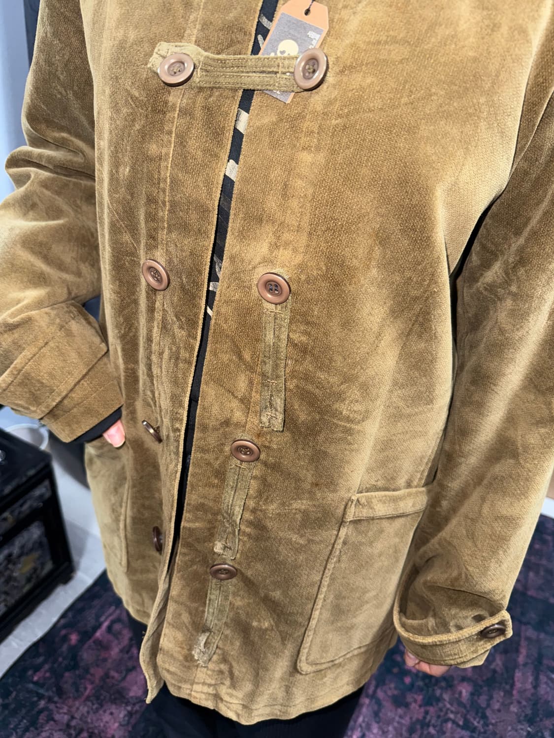 토글 버튼 포인트 벨벳 자켓 상품이미지5