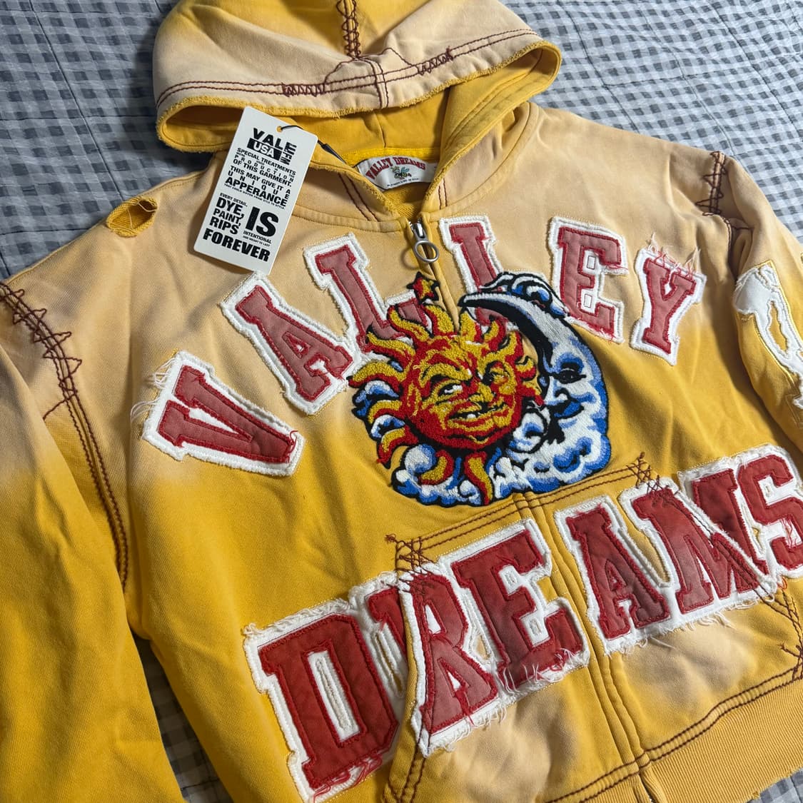 (M) Vale forever sunny 후드집업 옐로우 상품이미지2