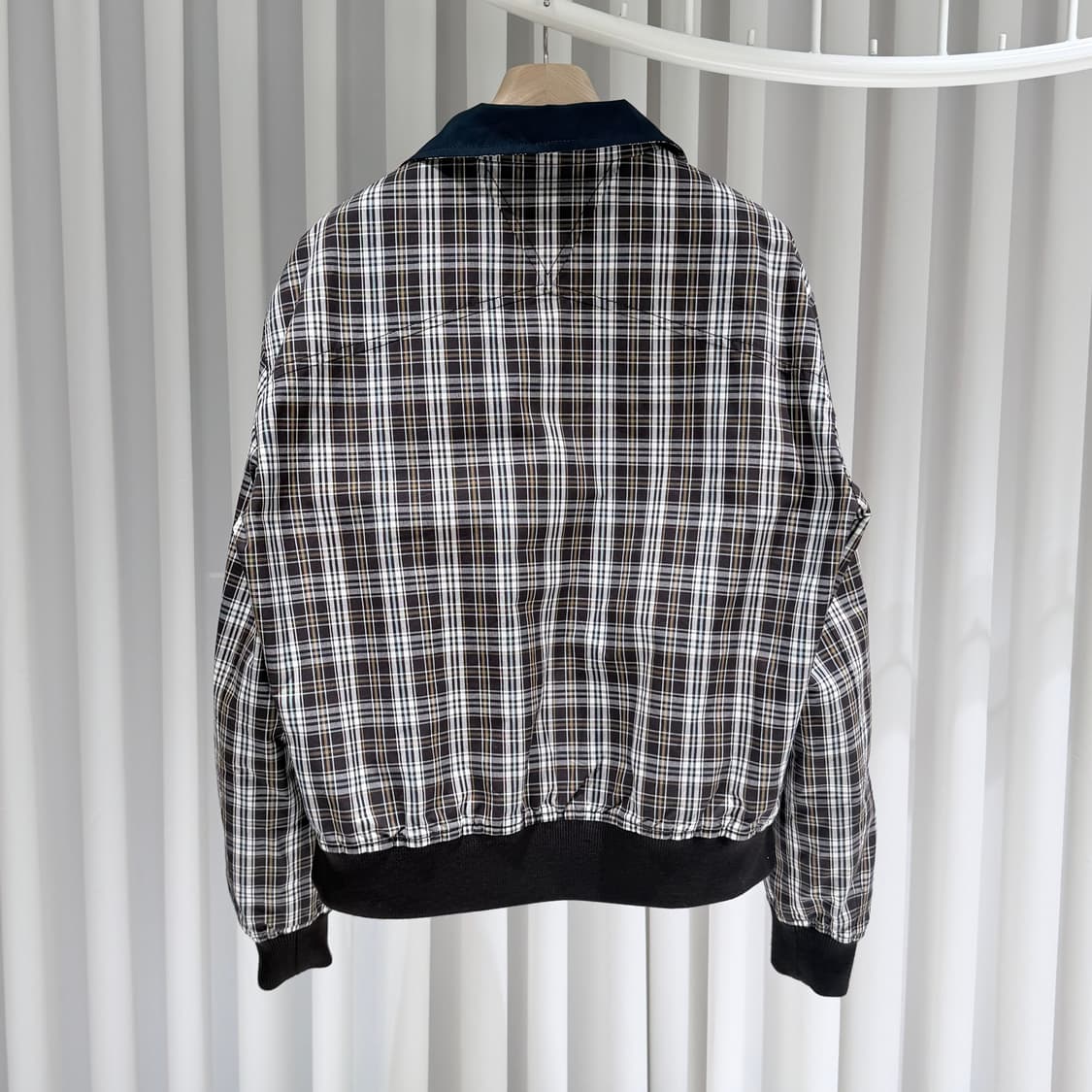 (S+/50) / 보테가베네타 리버시블 체크 코튼 블루종 재킷 상품이미지4