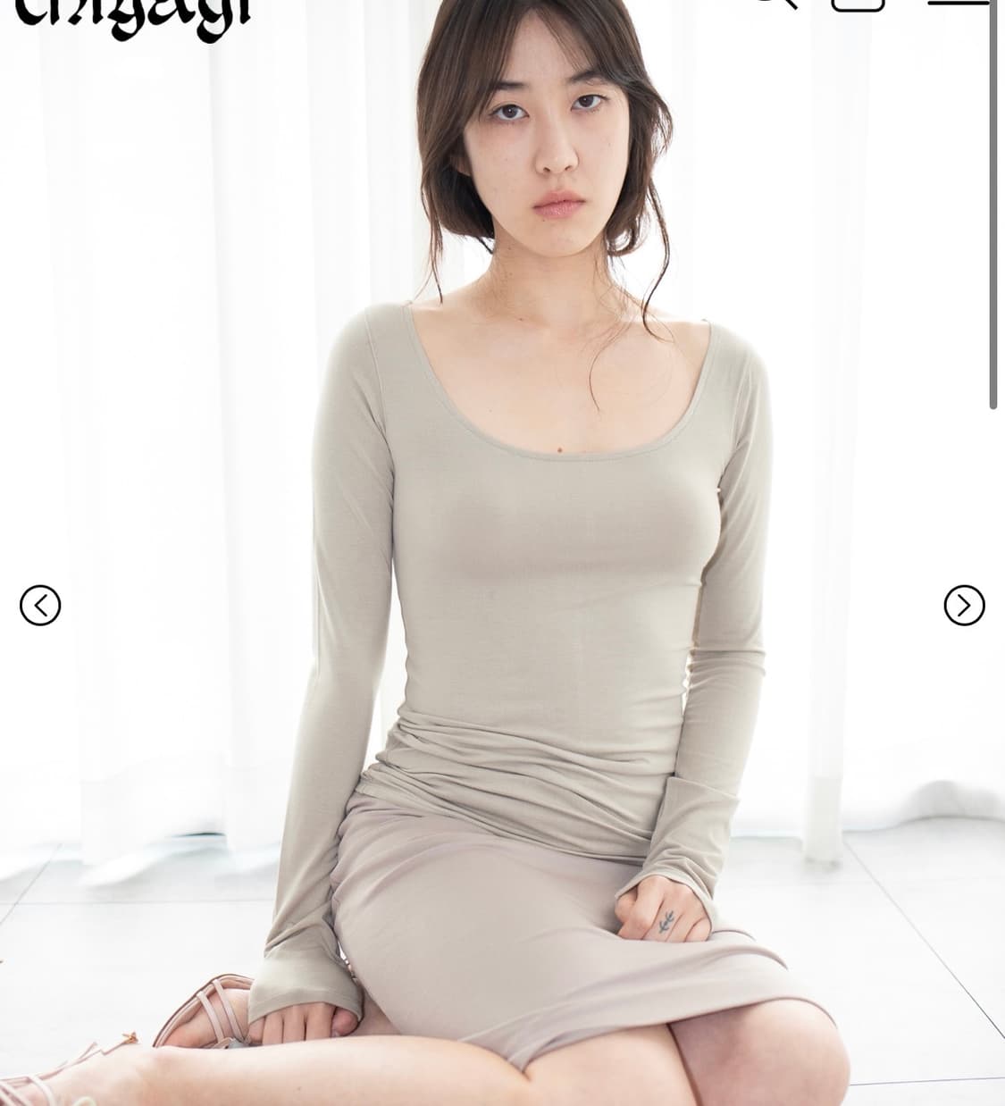 Vera Tee - dry beige M 상품이미지1