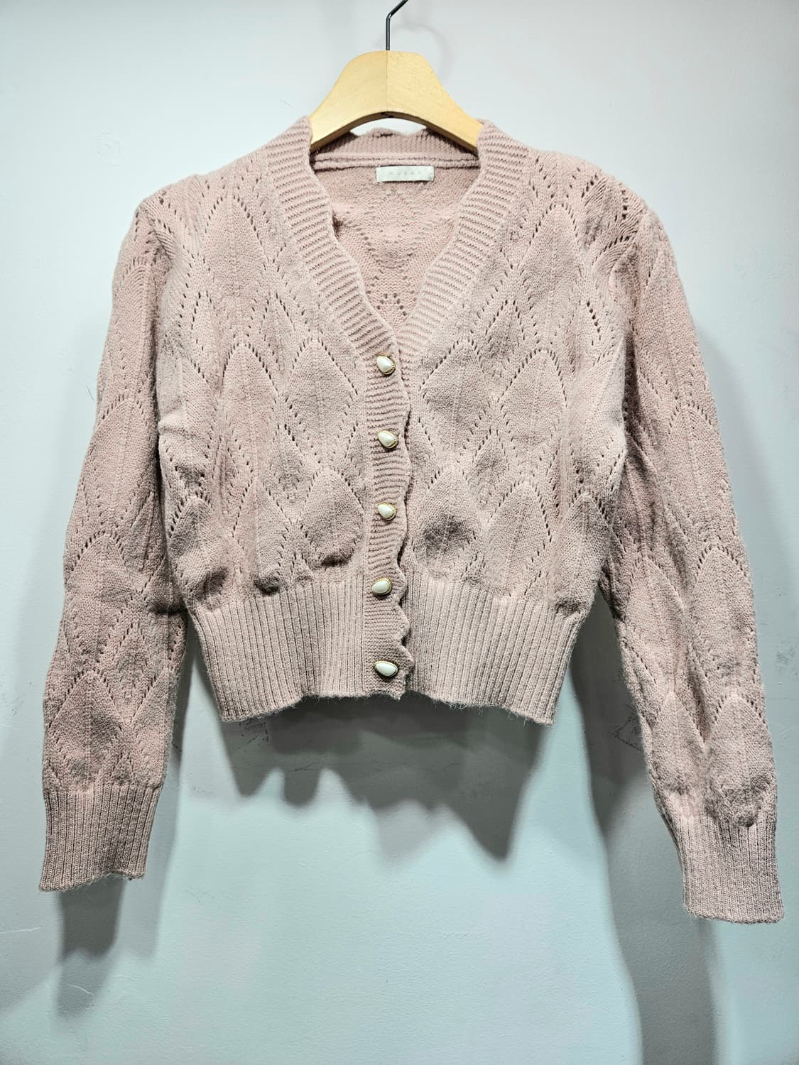 무자크 딸기우유 브이넥 가디건  상품이미지7