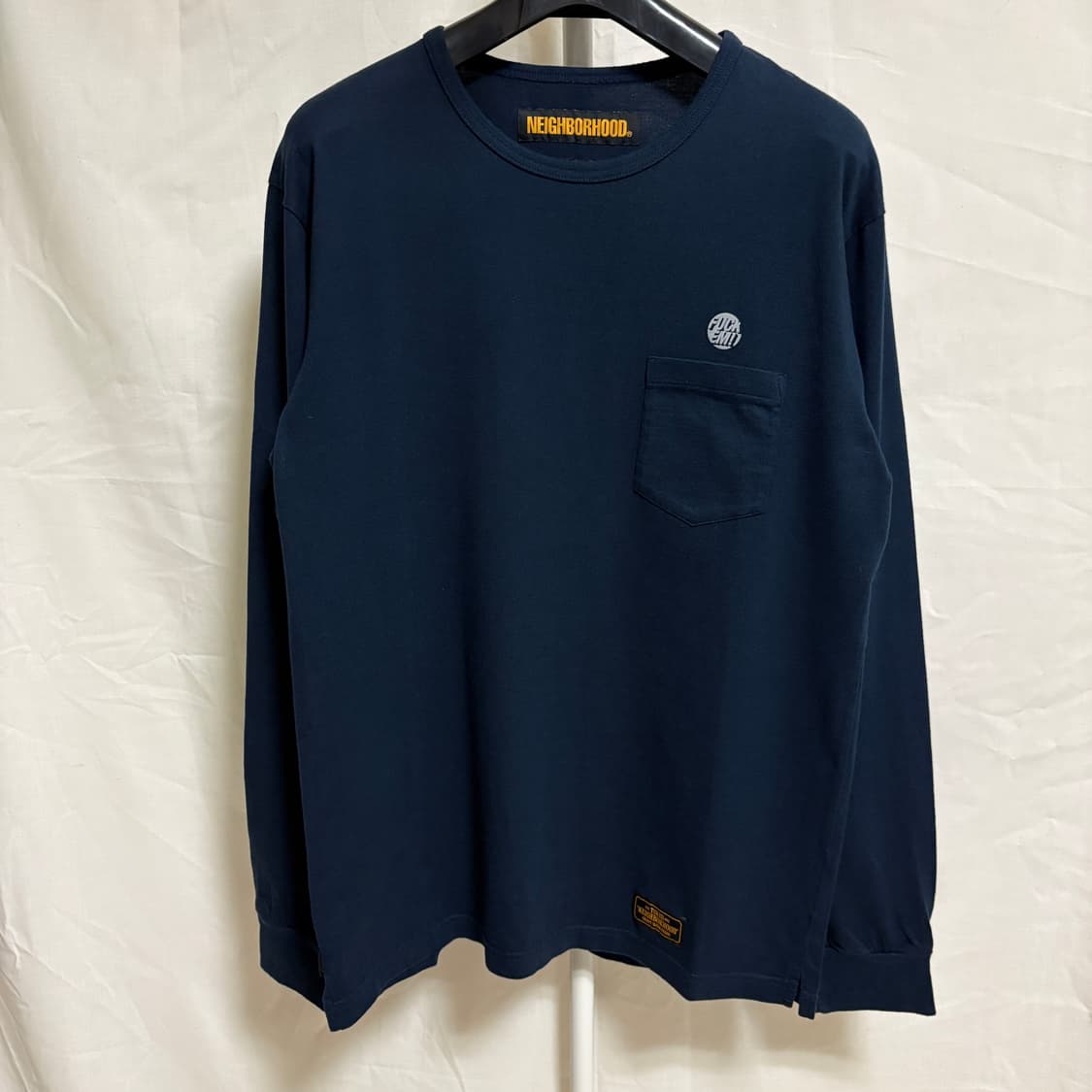 네이버후드 FUCK EM 클래식 포켓 롱슬리브 / 네이비, L 상품이미지1