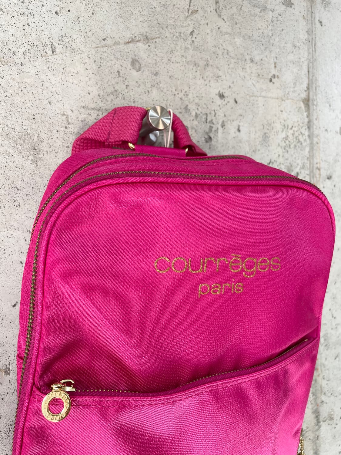 00s Courreges 꾸레쥬 레터링 백팩 핑크 상품이미지6