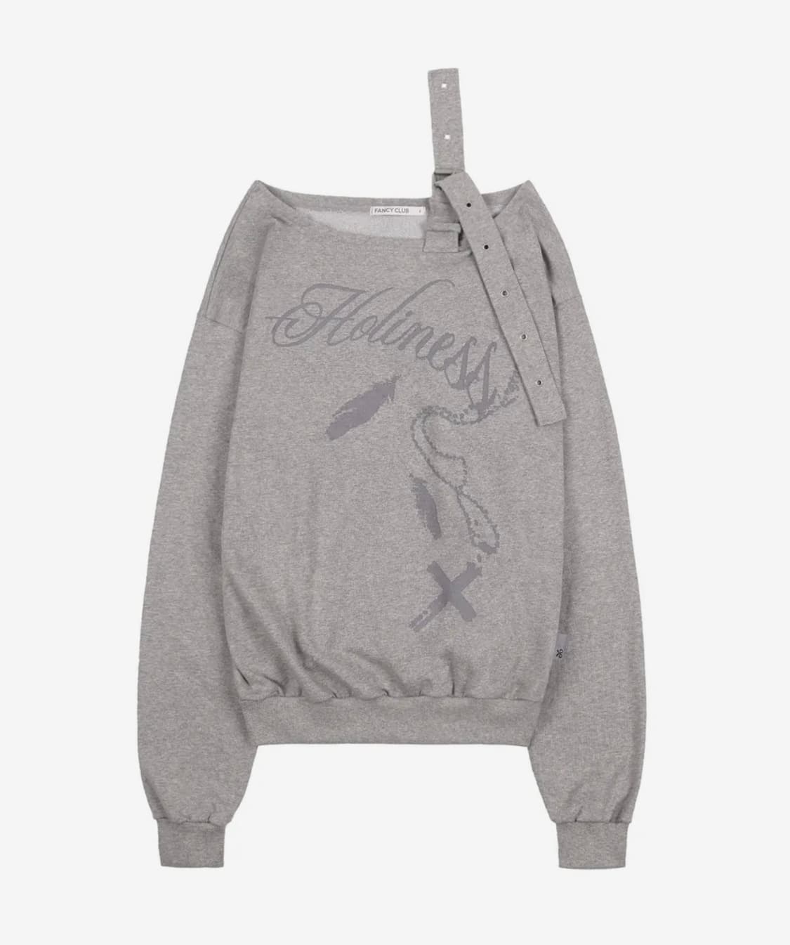 원숄더 버클 스웻셔츠 (MELANGE GRAY)_F24ZB063 상품이미지4