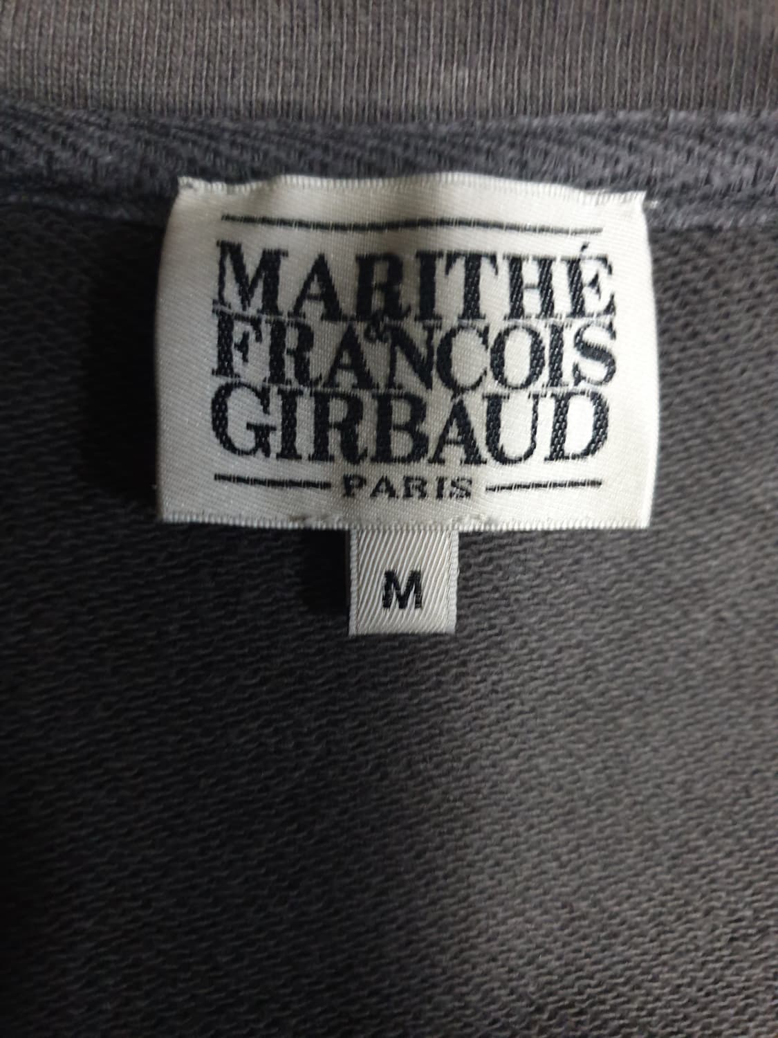 (슬기st) 마리떼프랑소와저버 클래식 로고 크롭 후드집업 차콜 (M) 상품이미지6