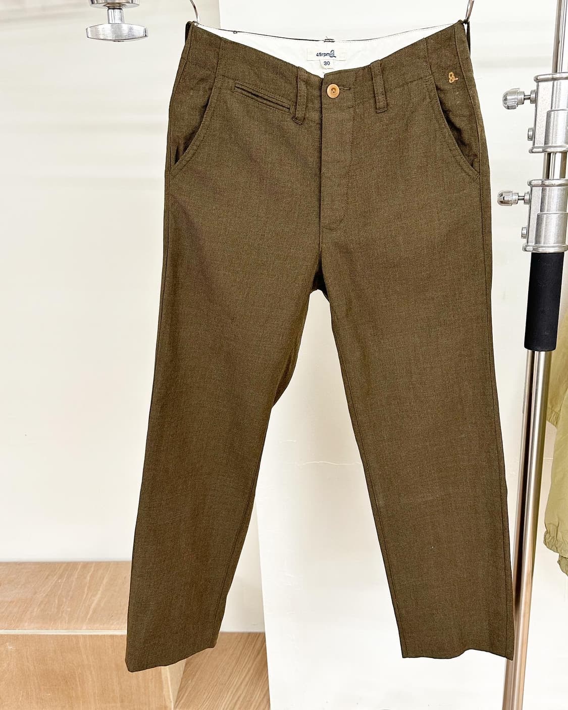 45rpm 브라운 코튼 슬랙스 팬츠 상품이미지3