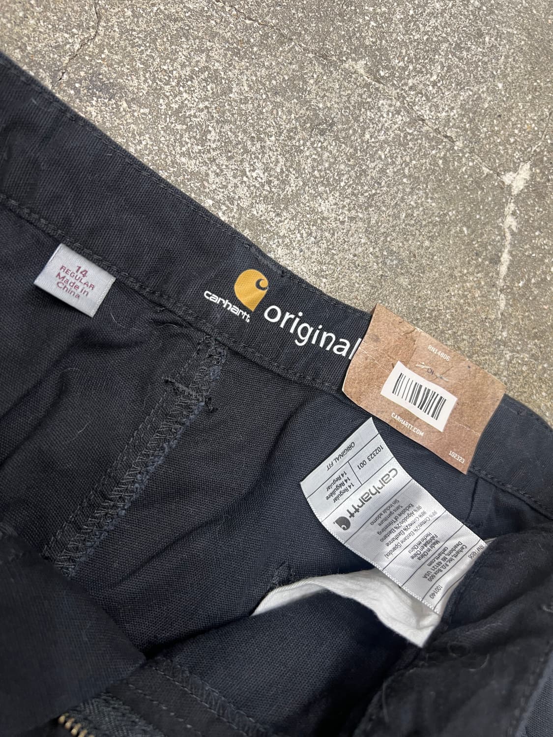 칼하트 더블니 오리지널핏 블랙 상품이미지4