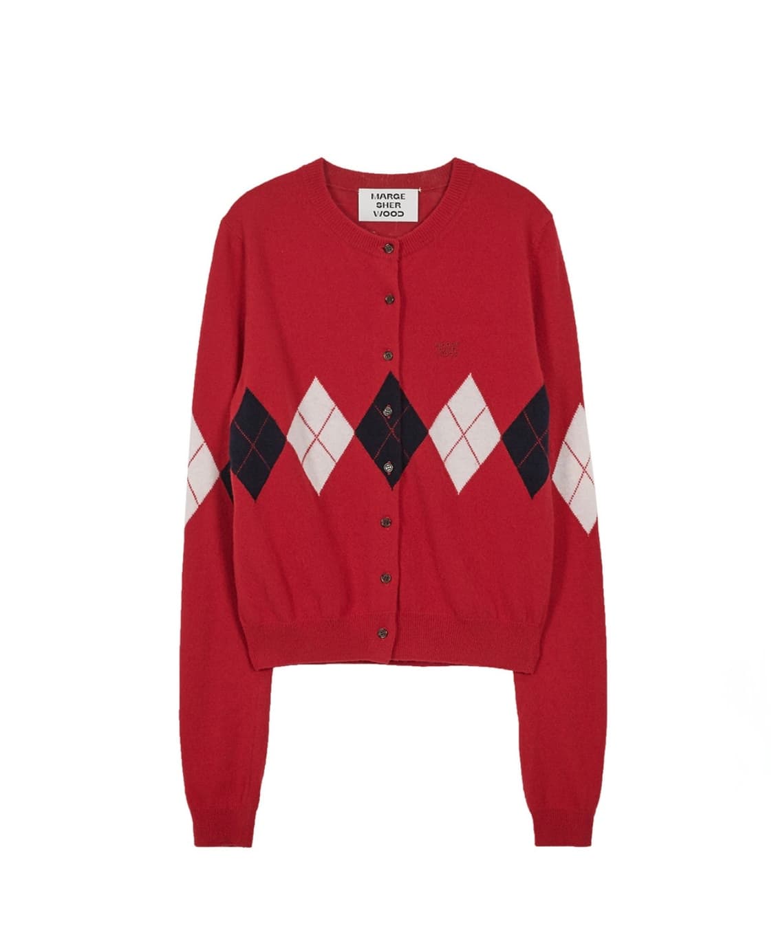 마지셔우드 ARGYLE CARDIGAN_red 상품이미지1