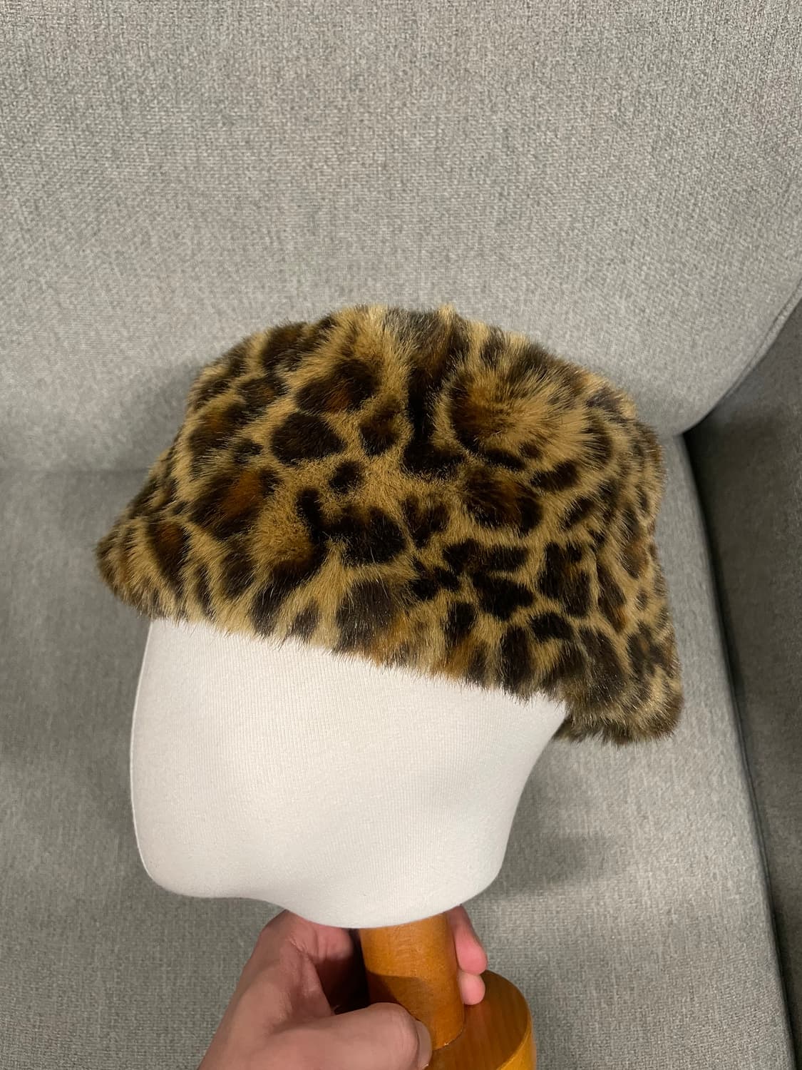 Grace Hats 레오파드 퍼 버킷 상품이미지2