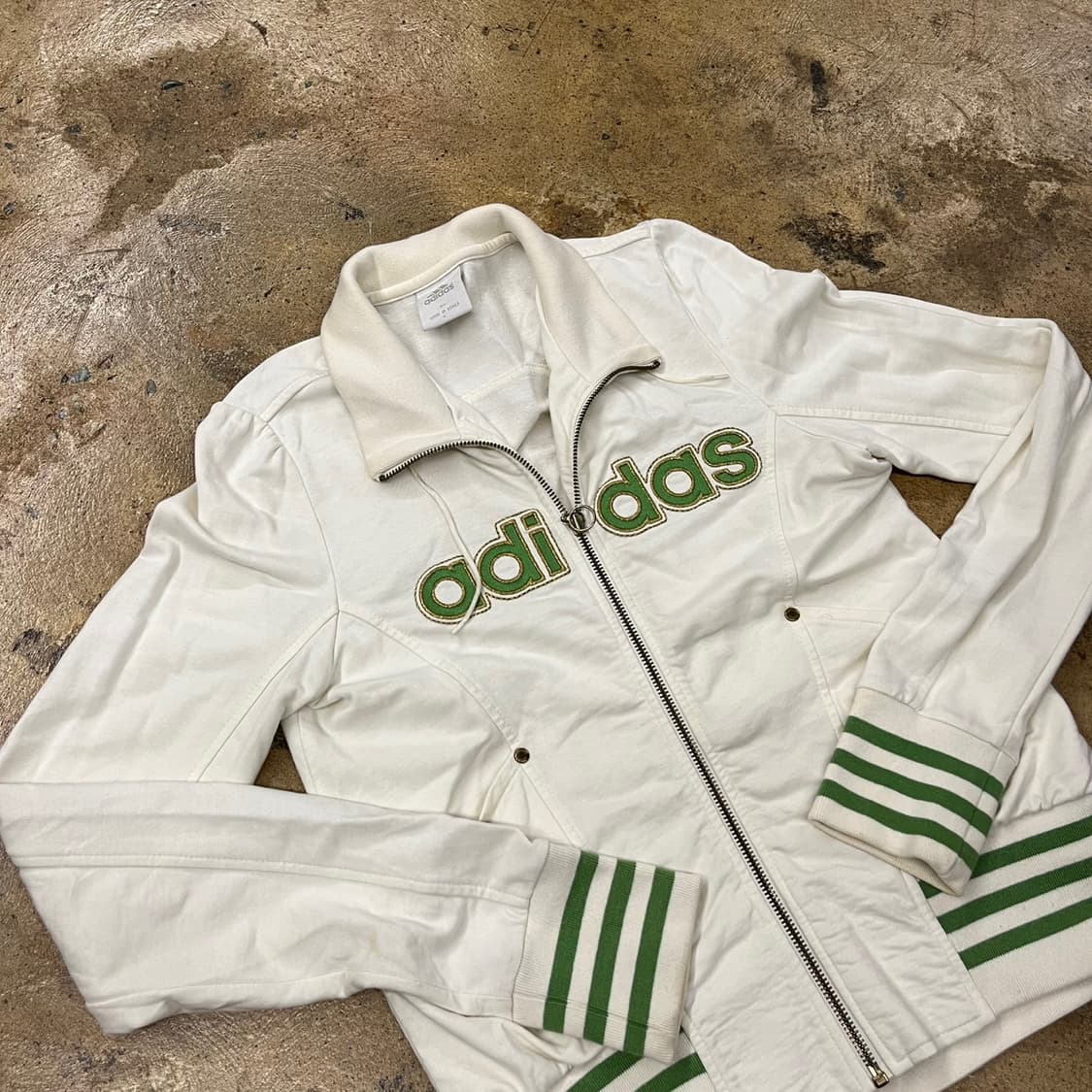 아디다스 흰초 화이트 그린 져지 트랙탑 85 상품이미지1