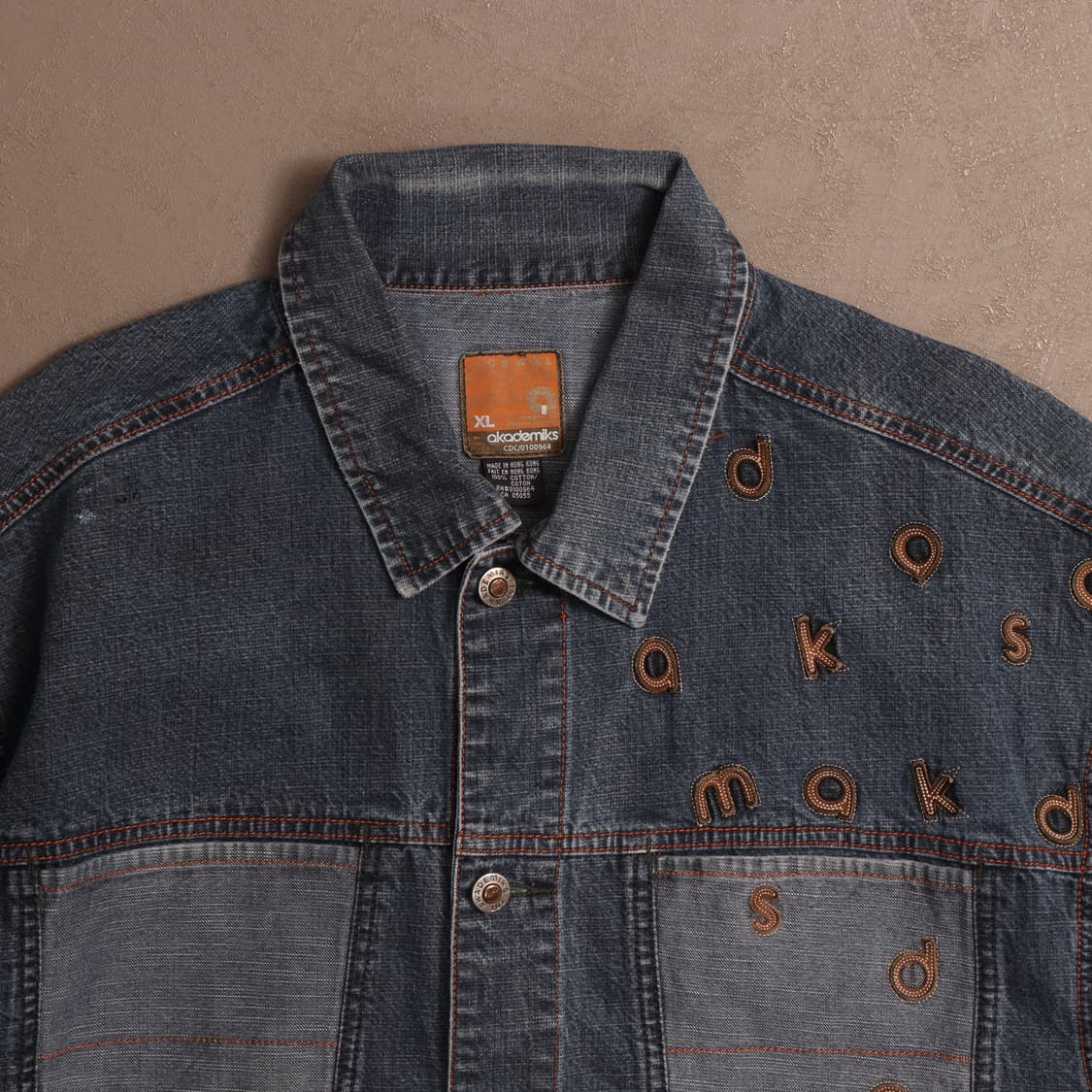 90's 올드스쿨 자수 데님 자켓 A1703 상품이미지2