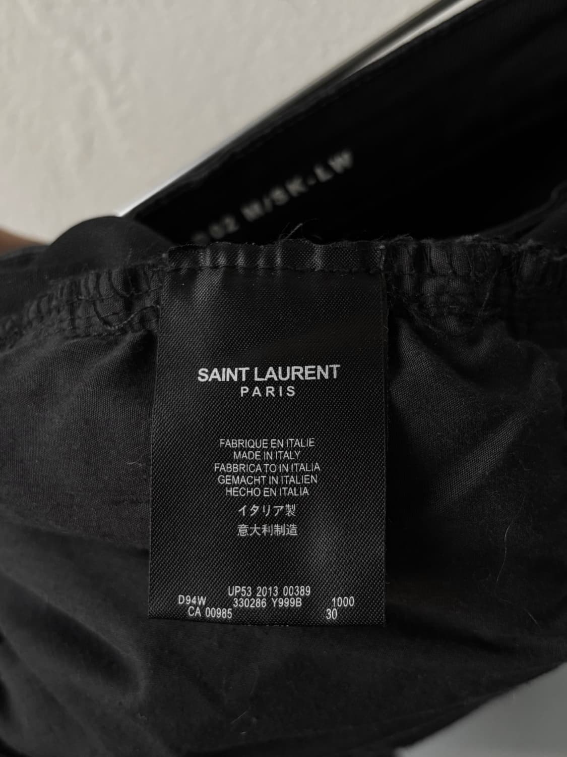 생로랑 더블 백 지퍼 블랙 진 상품이미지8