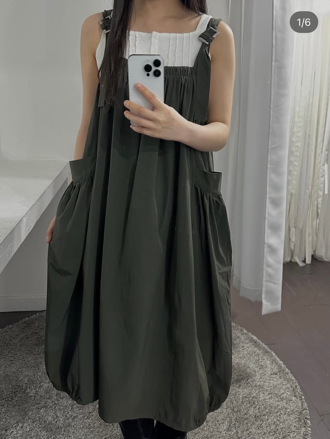 khaki overall onepiece 상품이미지1