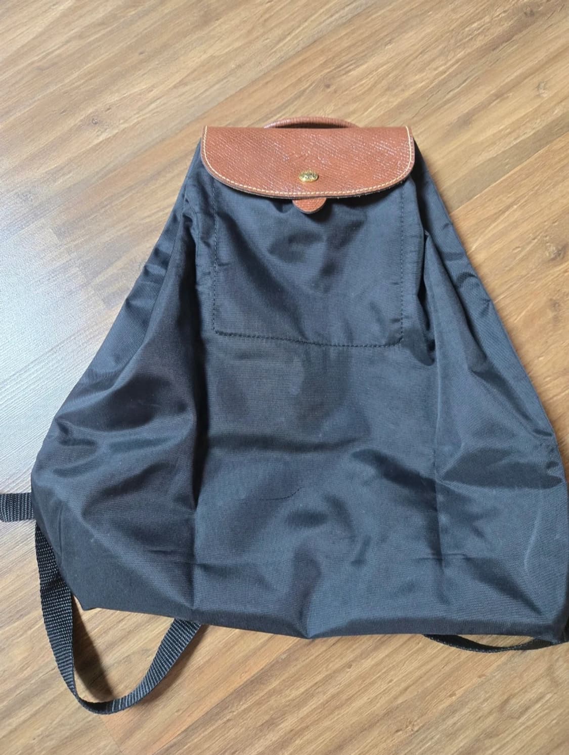 롱샴 르 플리아쥬 백팩 오리지널 L 블랙 [정품] 상품이미지3