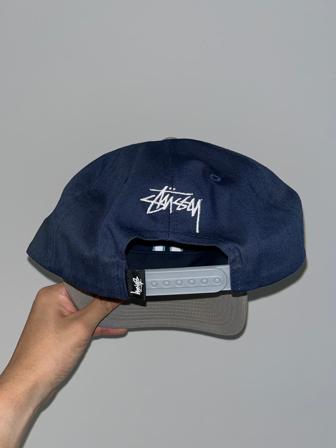 stussy  올드 스투시 투톤 로고 스냅백  상품이미지5