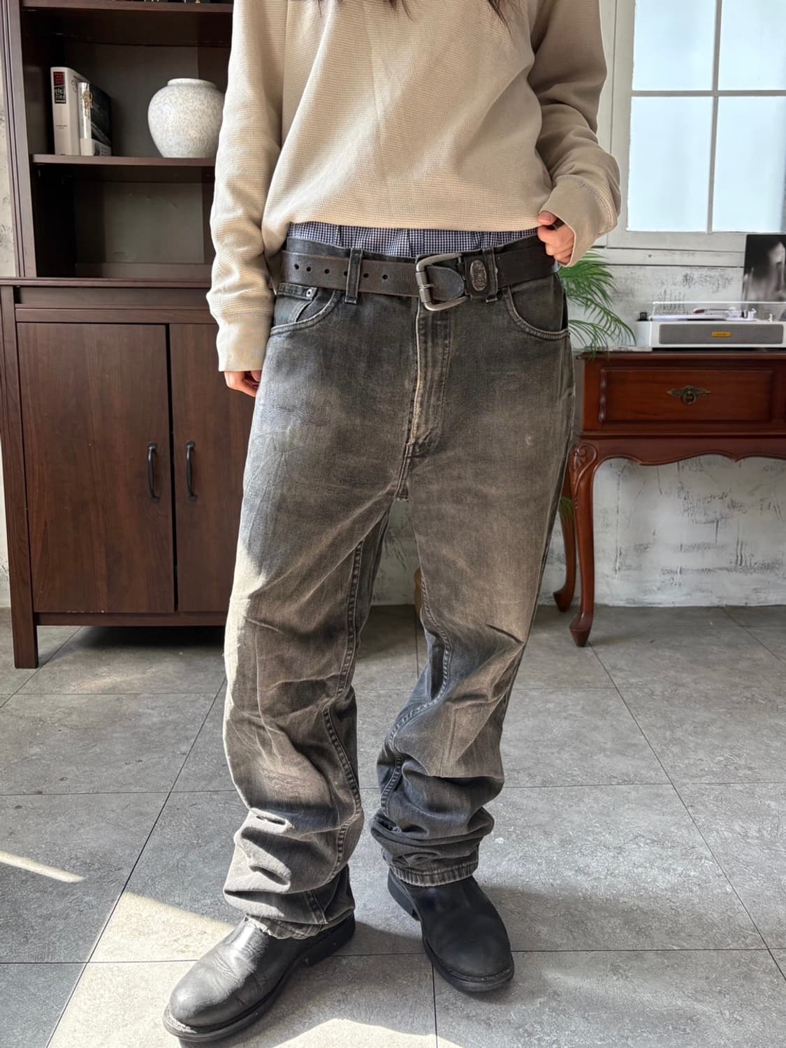 리바이스 516 흑청 상품이미지5