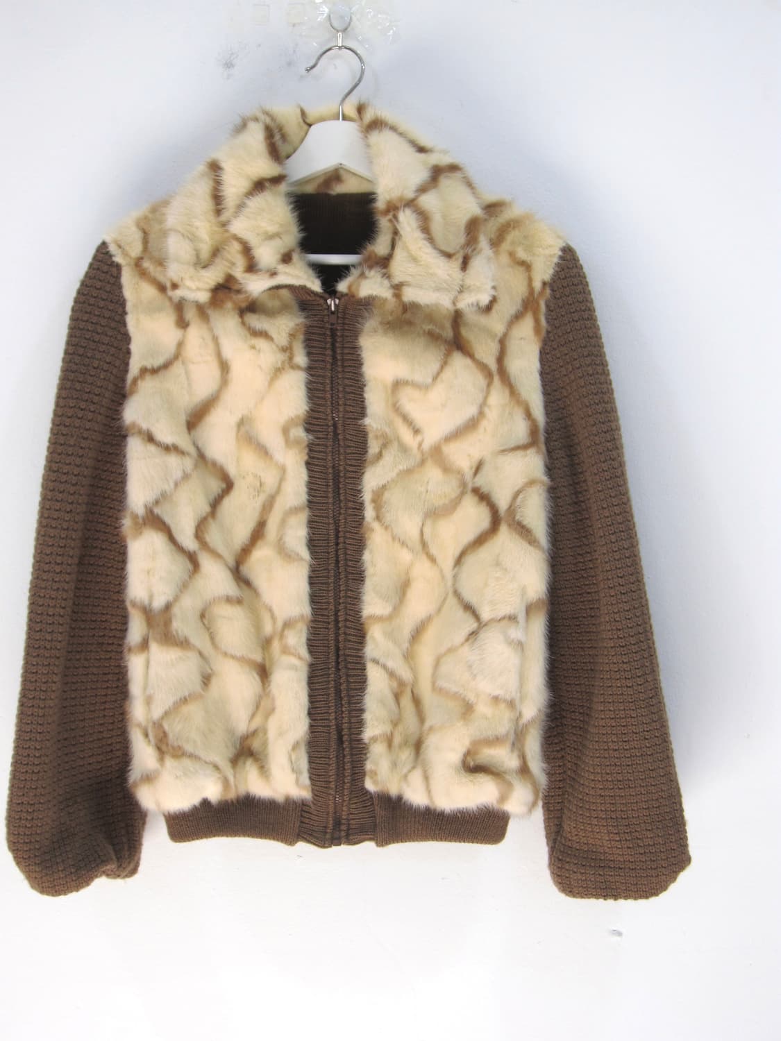 리얼 래빗 밍크퍼 코듀로이 자켓 상품이미지1