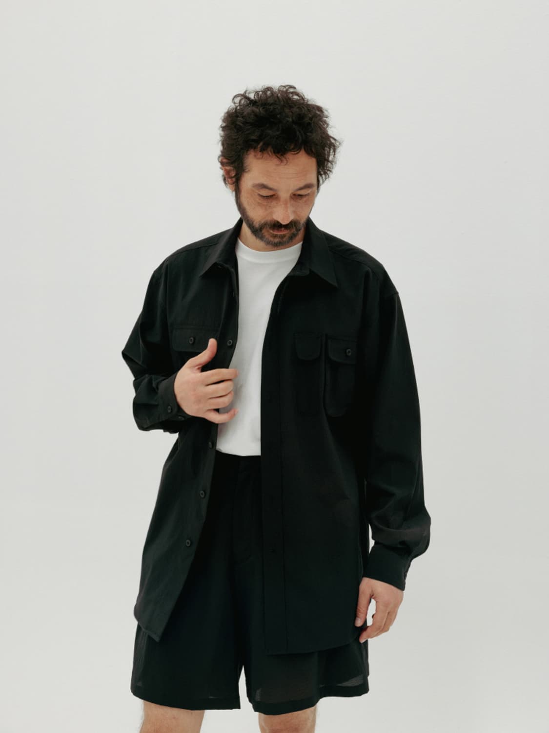 [2] 오토매틱포더피플 엔지니어 3포켓 셔츠 블랙 상품이미지7