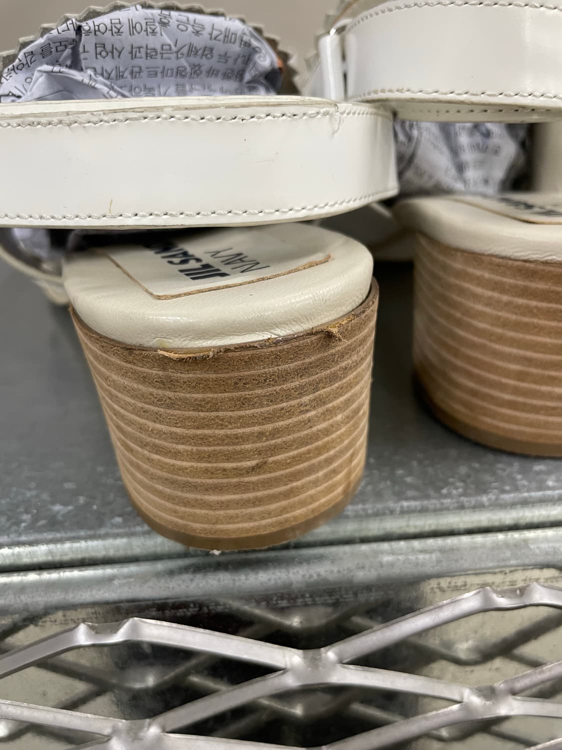 질샌더 스트랩 레더 샌들 화이트 37 (gr-4717) 상품이미지9