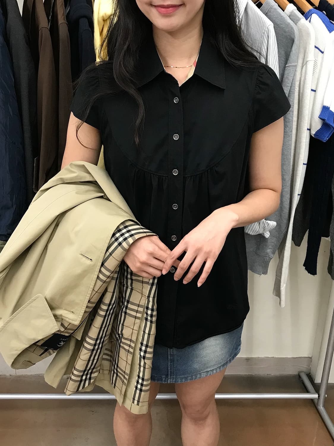 버버리 로고 블라우스 셔츠 상품이미지9