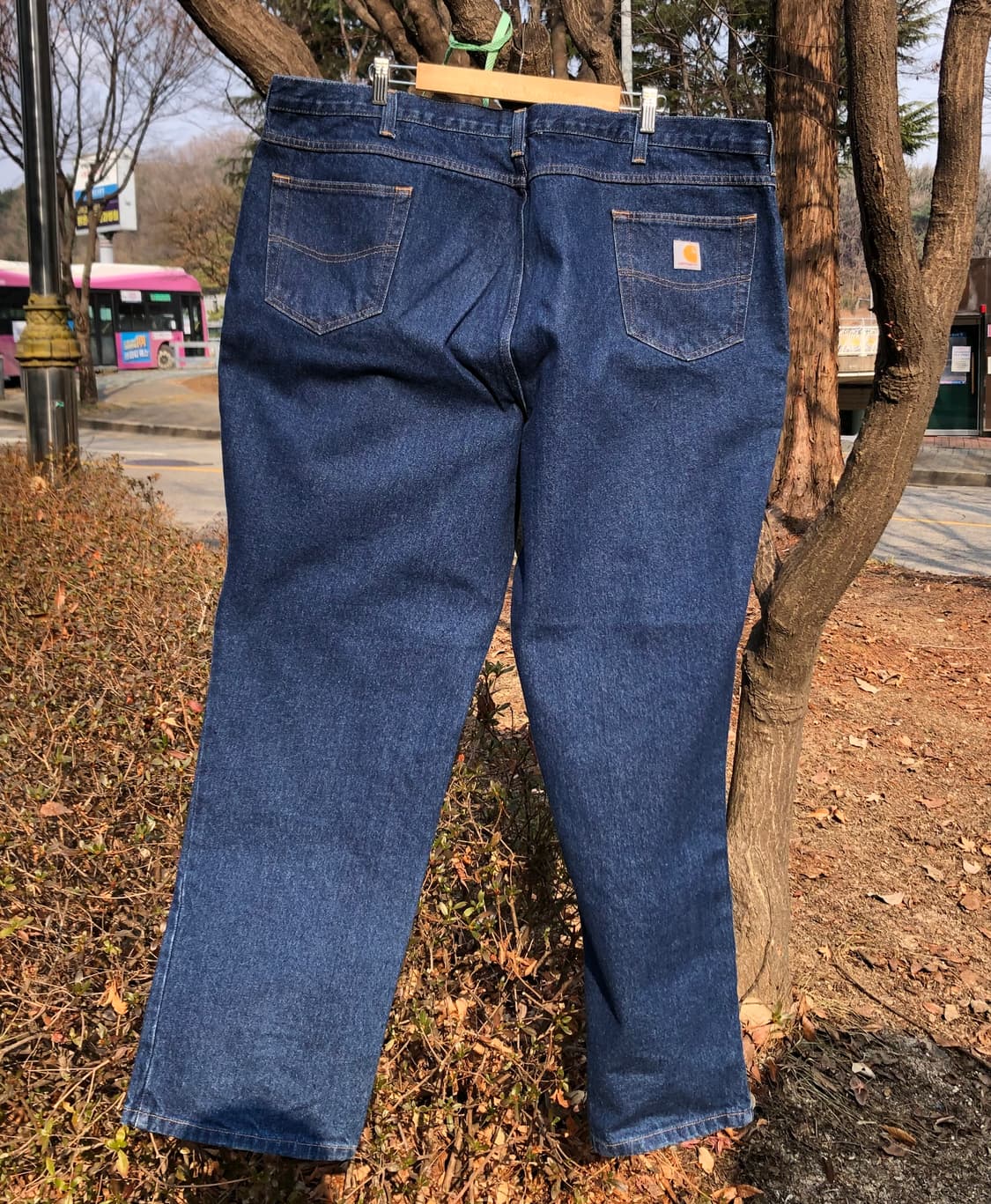 빅사이즈 칼하트 릴렉스드 핏 진청 데님 팬츠 (46X32) 상품이미지2