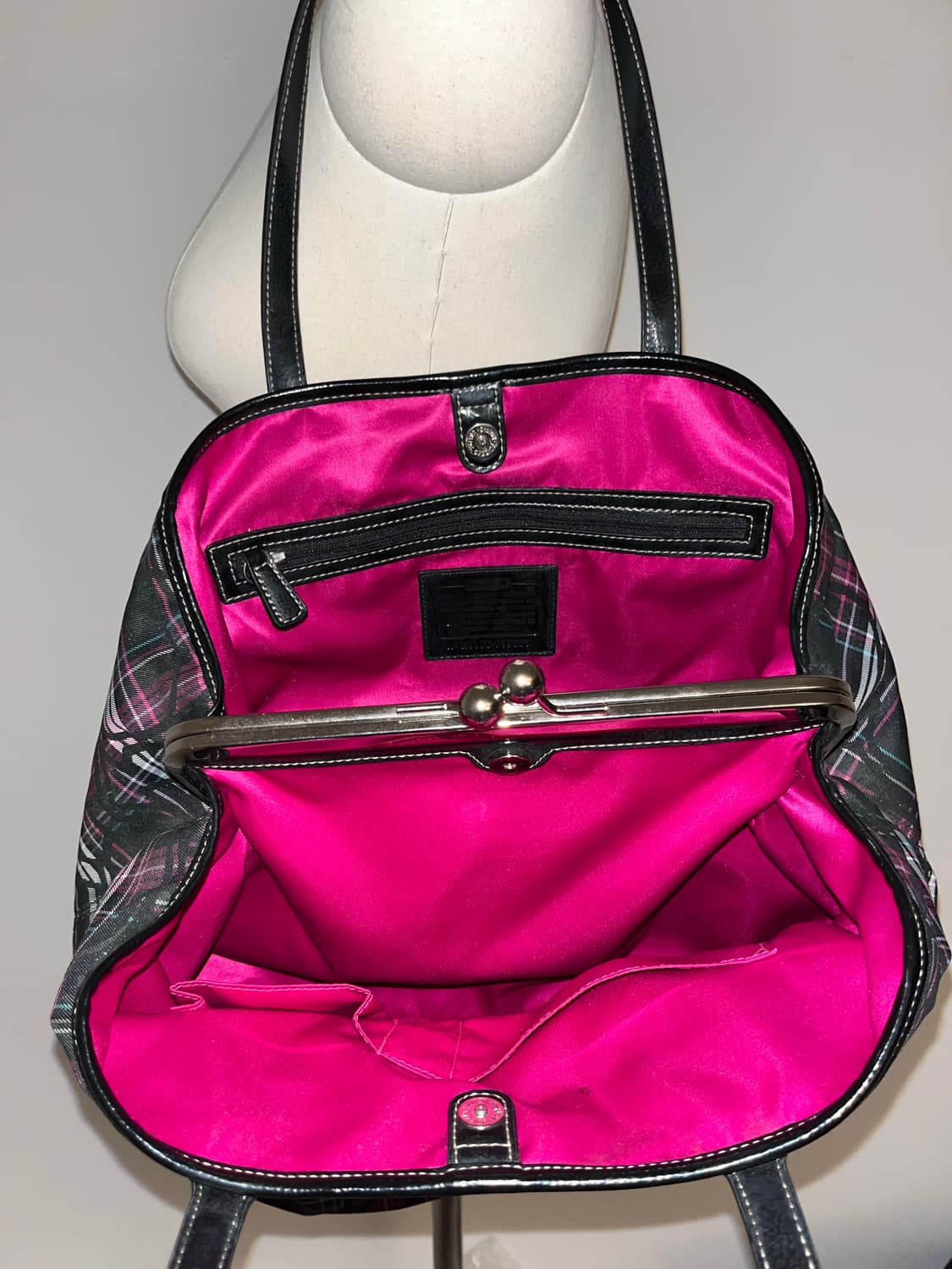 2000ss Coach Check Shoulder bag 상품이미지8