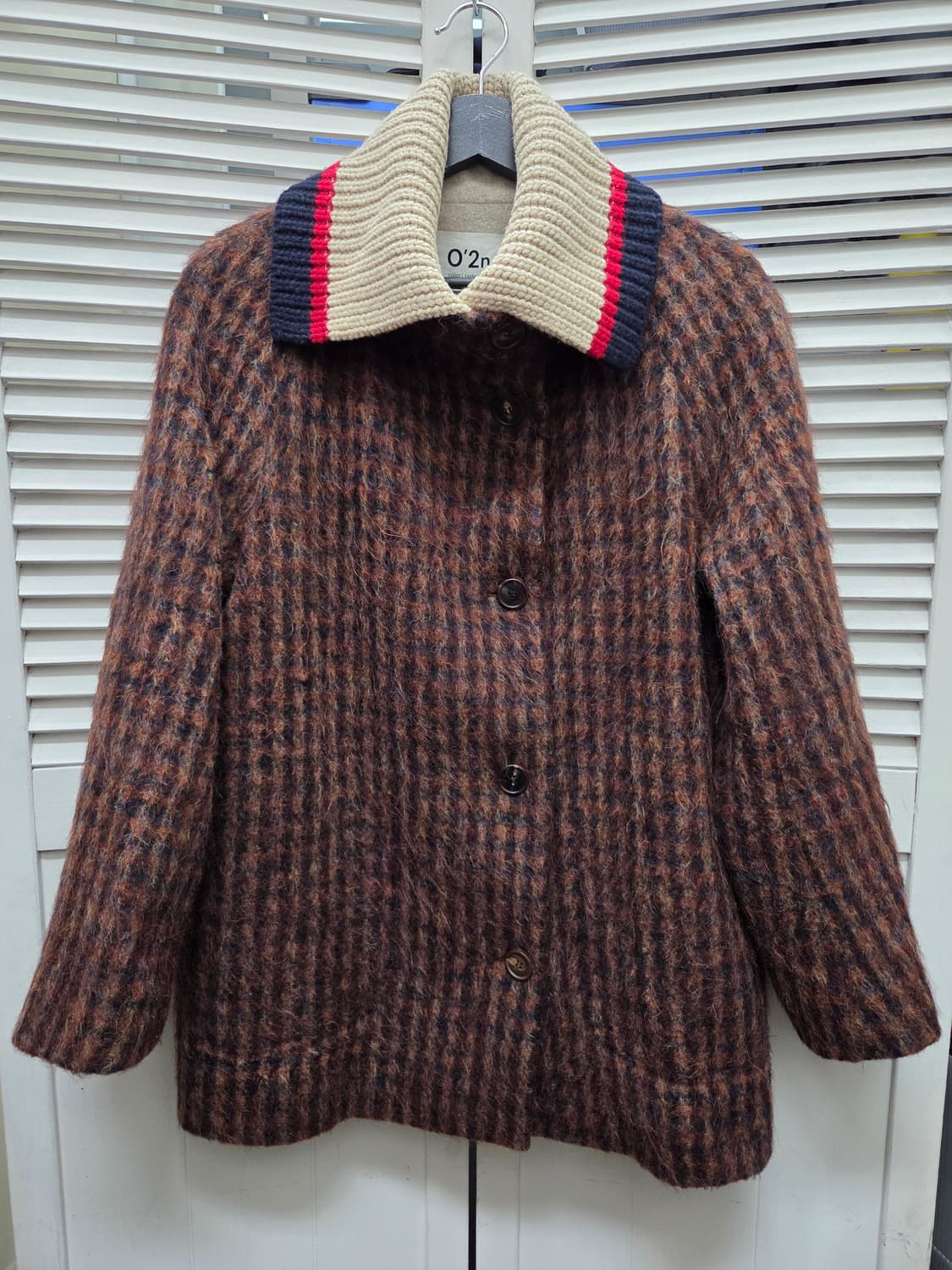 오즈세컨 이태리 울알파카 숄카라 코트 상품이미지2