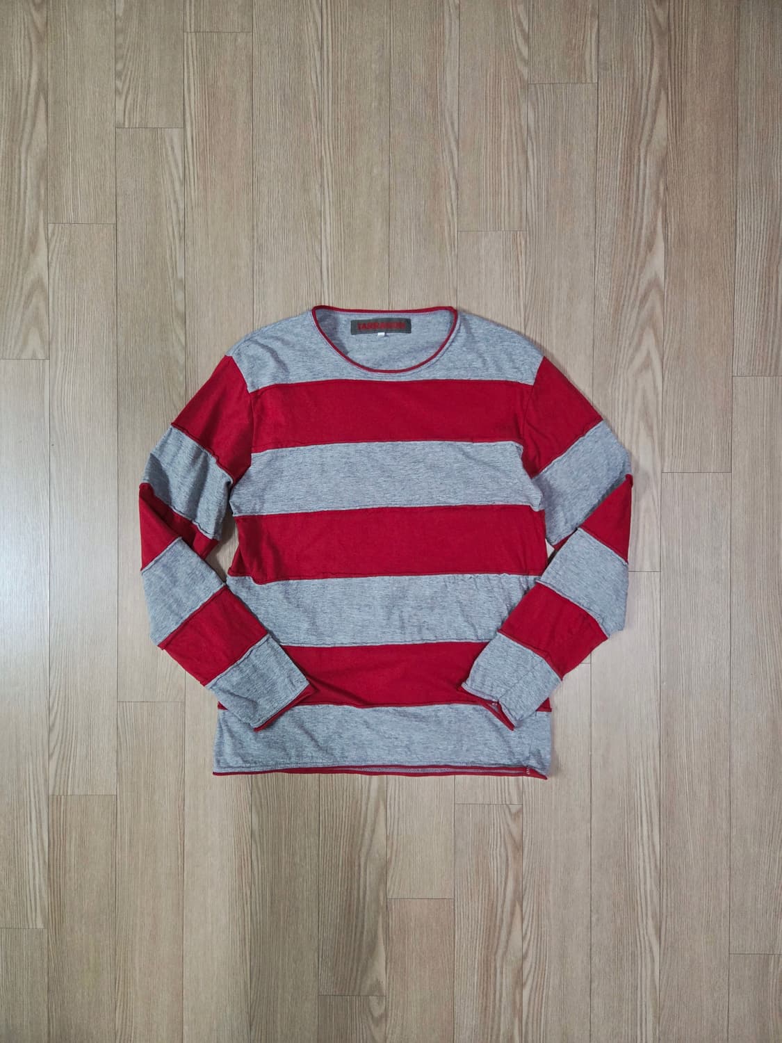 타라곤 재팬 레드 스트라이프 롱 슬리브 티셔츠 상품이미지1