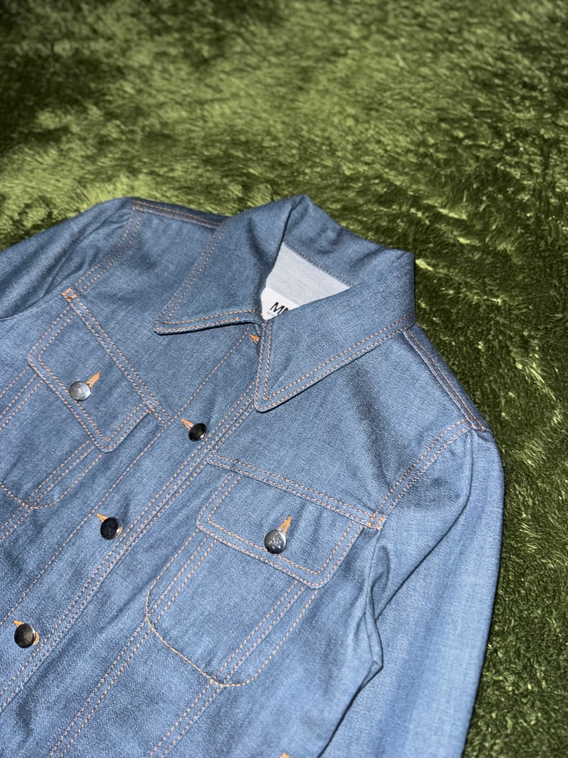 [36] MM6 메종 마르지엘라 Made in Italy 러플 데님 자켓 상품이미지2