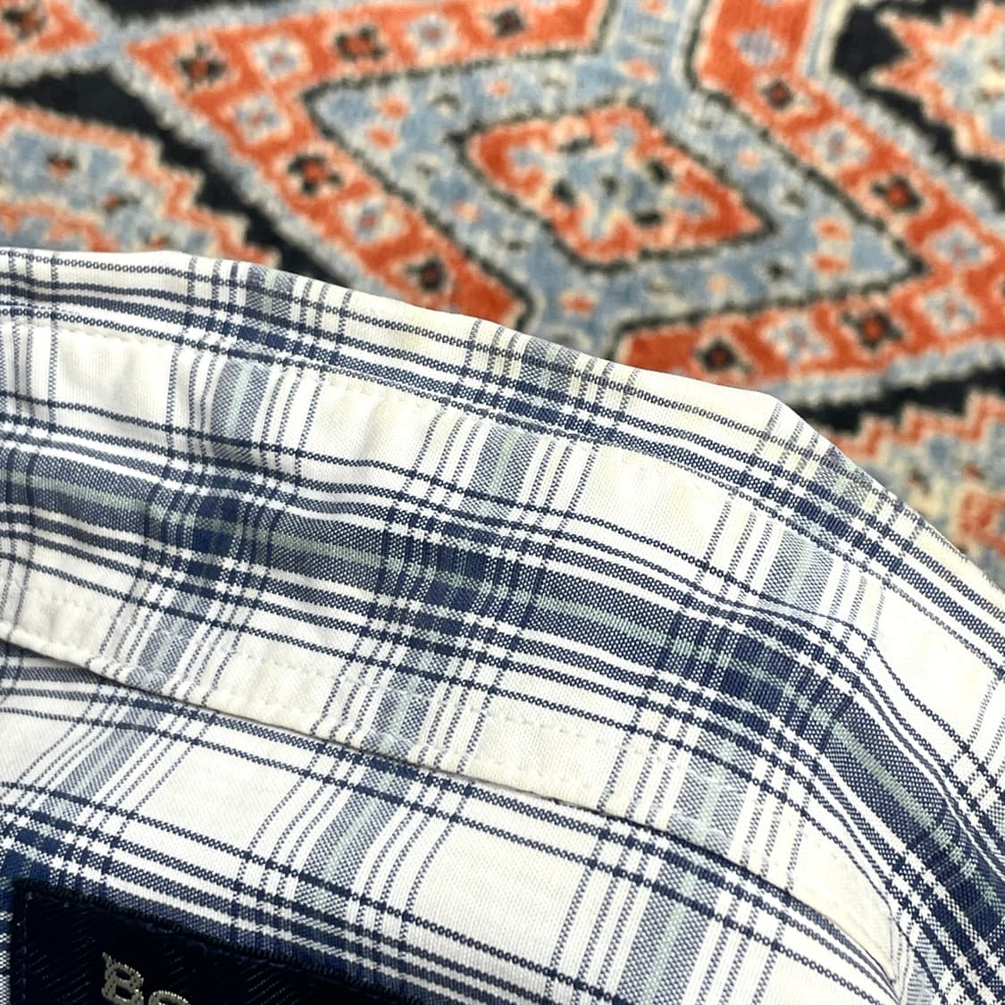 빈폴 스포츠 블루 타탄체크 반팔셔츠  남성95 상품이미지6