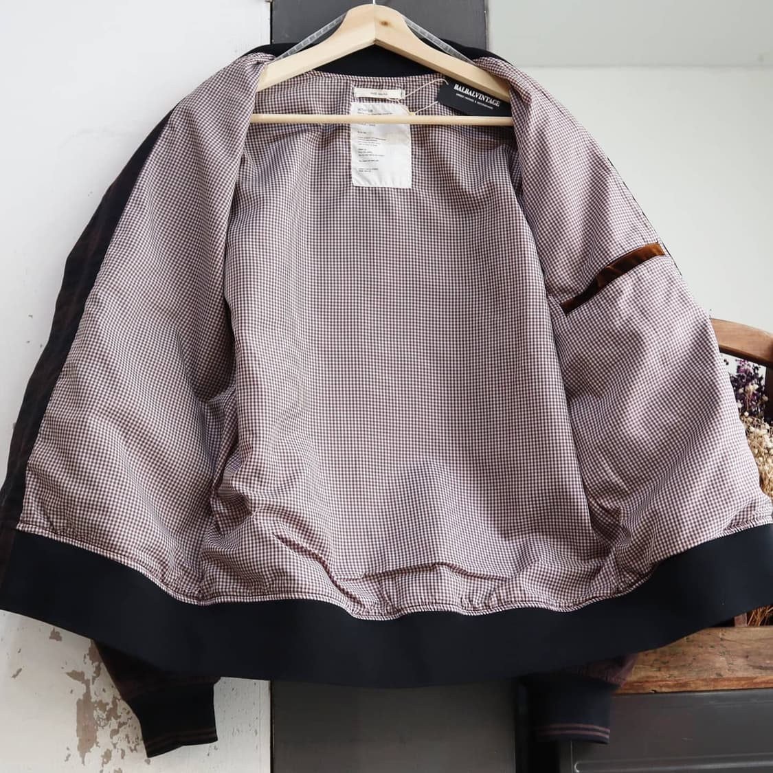 더블탭스 옹브레체크 블루종자켓 상품이미지5