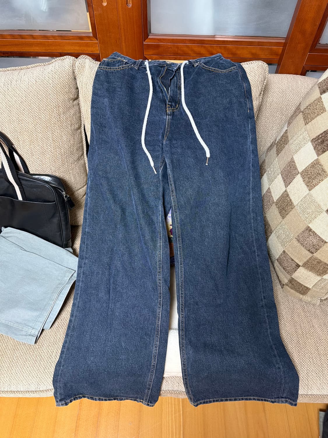 헤더먼트 018 string drape denim (deep blue) 상품이미지2