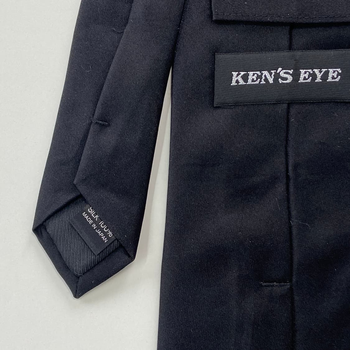 KEN's EYE 블랙 실크 넥타이 상품이미지5