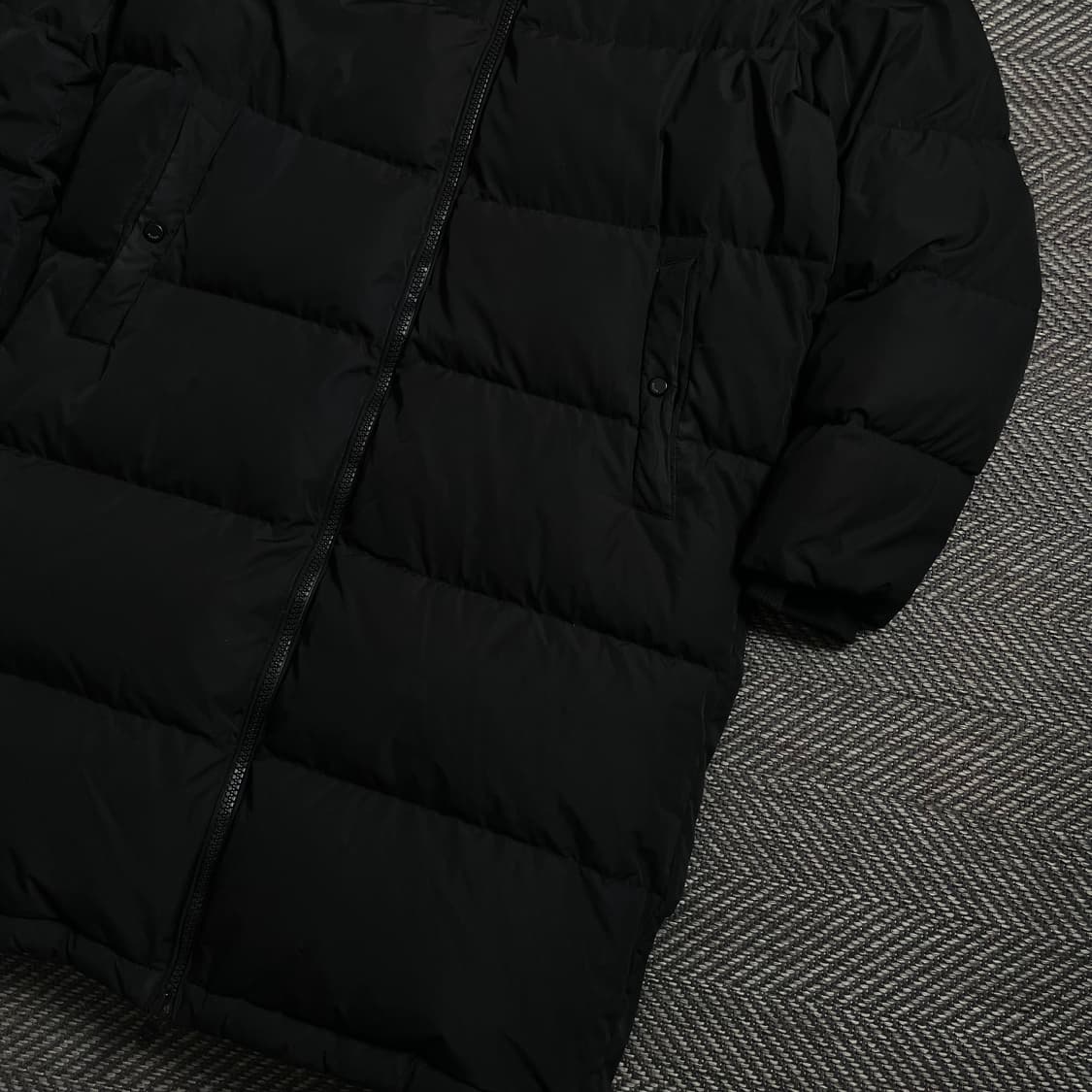 게스 덕다운 후드 롱패딩 블랙o 4729 상품이미지3
