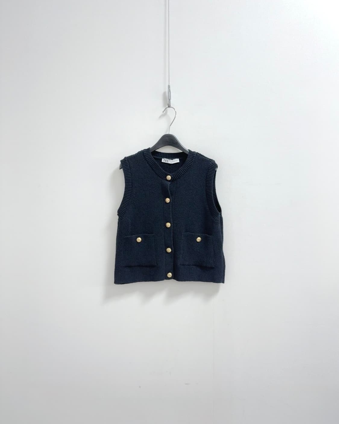 자라 네이비 니트 베스트  상품이미지3