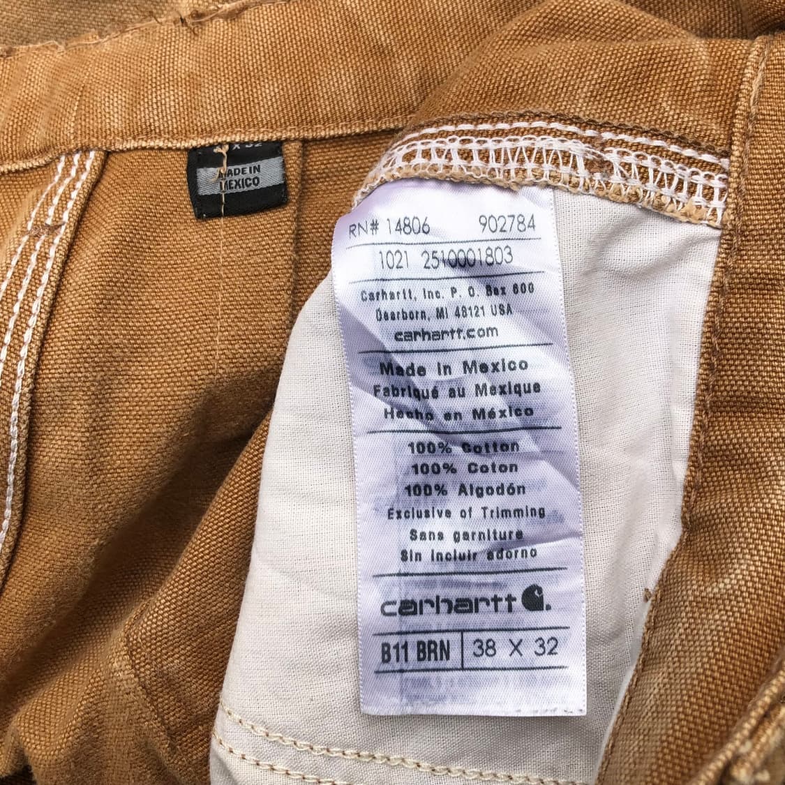 칼하트 싱글니  B11 BRN 38x32 (mexico) 상품이미지3