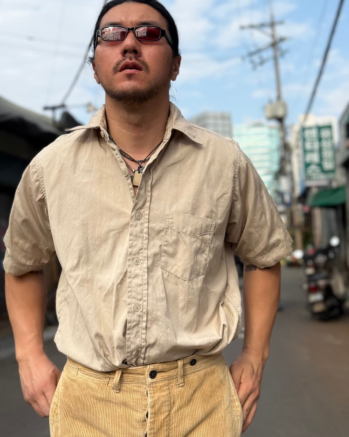 60-70‘s U.S Army OG-107 타입 3 코튼 유틸리티 셔츠6 상품이미지7