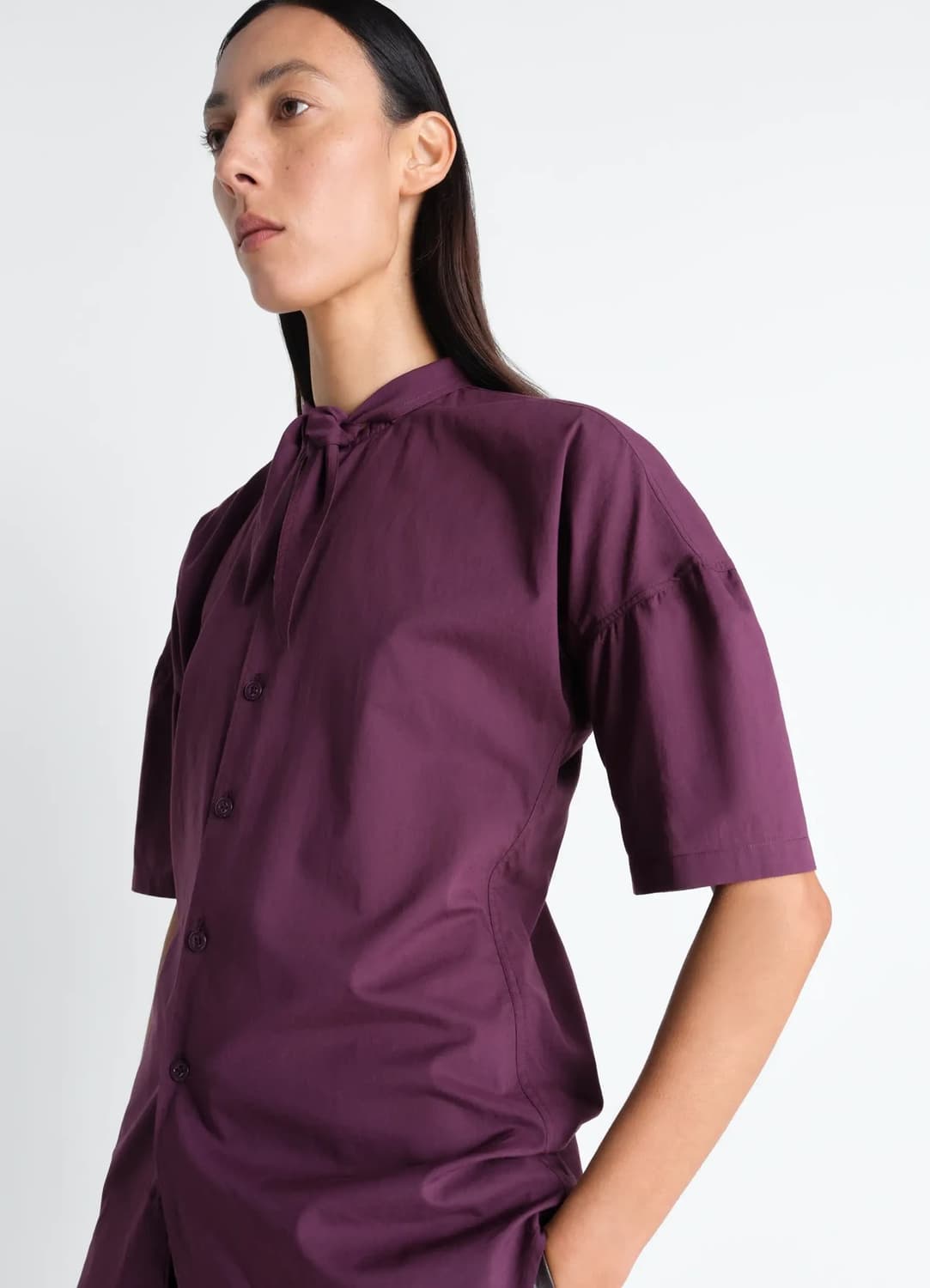 [34,36,38]르메르 26ss FOULARD 스카프 셔츠/그레이프 상품이미지2