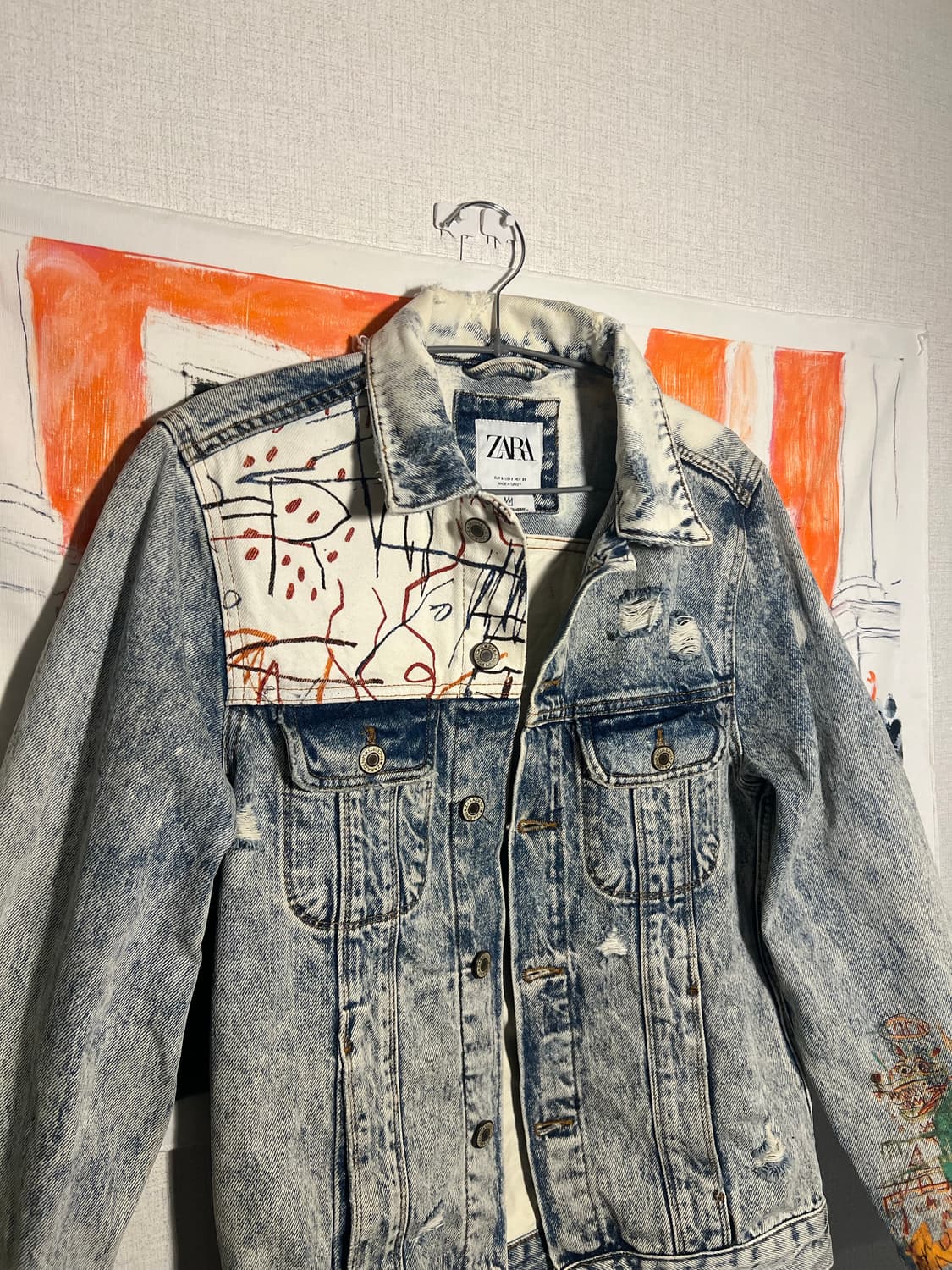 ZARA 장 미셸 바스키아 청자켓 상품이미지2