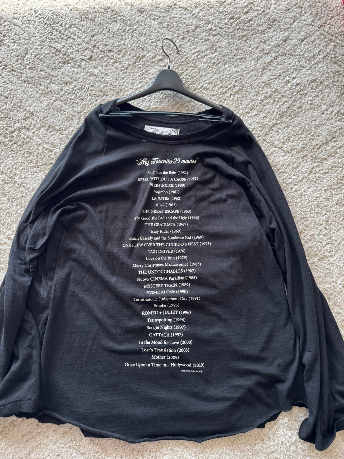Dairiku 다리쿠 마이페이브릿 무비 디스 롱슬리브 상품이미지2
