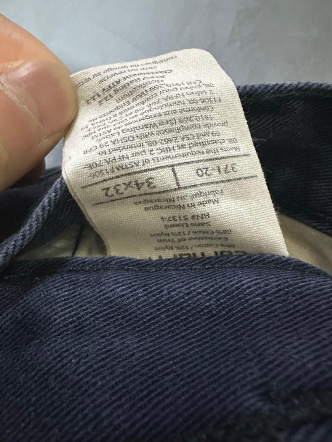 칼하트 FR 리플렉티브 데님 카펜터 워크팬츠 34x32 상품이미지2